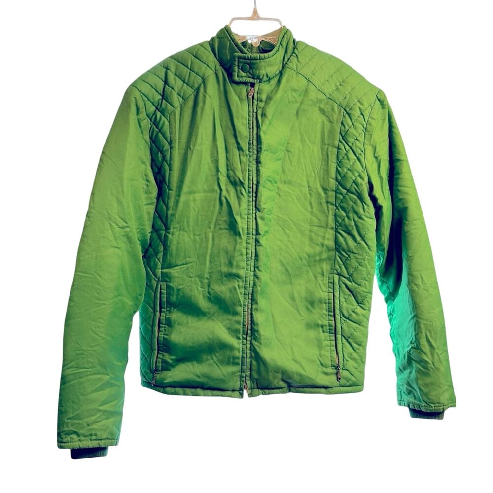 VTG Tempco Puffer Jacket Womens M Green Goose Down Insulated Hooded Ski Outdoor